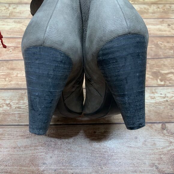 Ecco Ankle Boots Side Zip Nubuck Leather Heels Women’s Size 40 US 9 - 9.5 - Picture 6 of 16